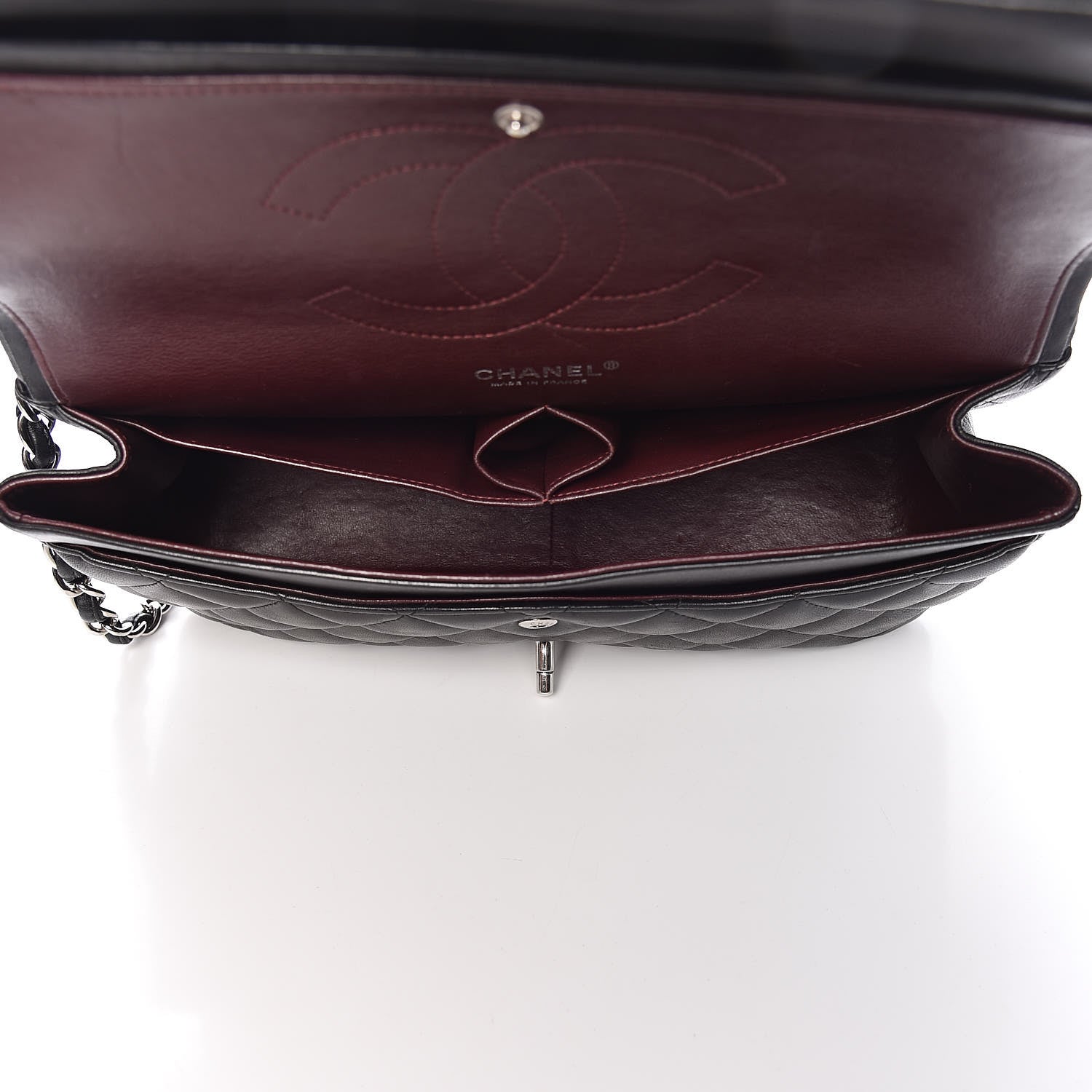Chanel Lambskin Quilted Jumbo Double Flap Black 5 of 13