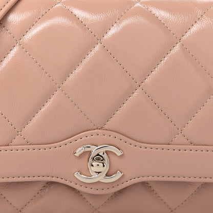 Chanel Shiny Aged Calfskin Quilted Mini Hold The Line Flap Beige 10 of 11