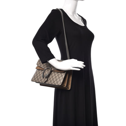 Gucci GG Supreme Monogram Small Dionysus Shoulder Bag Taupe 2 of 14