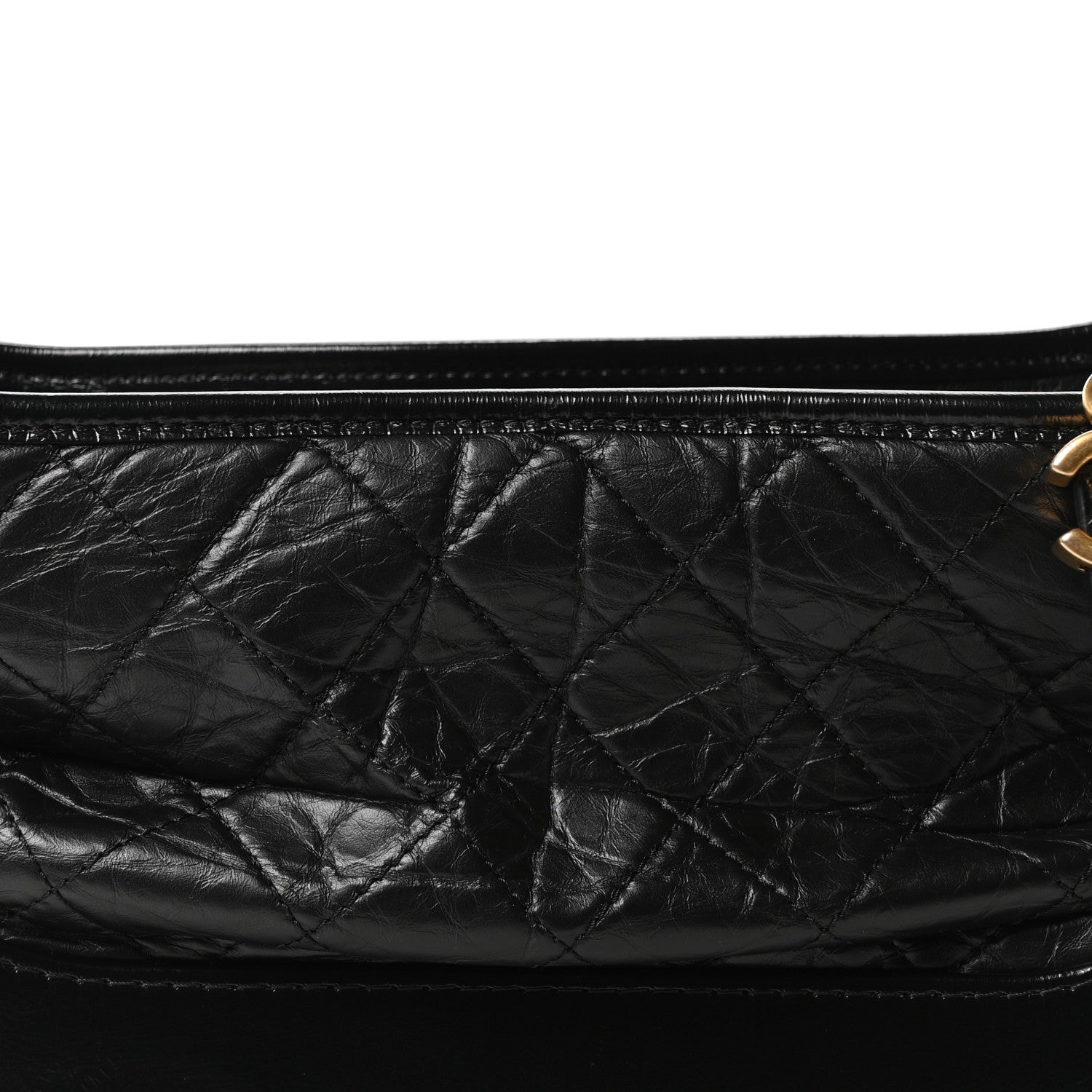 Chanel Aged Smooth Calfskin Quilted Medium Gabrielle Logo Hobo Black 8 of 10
