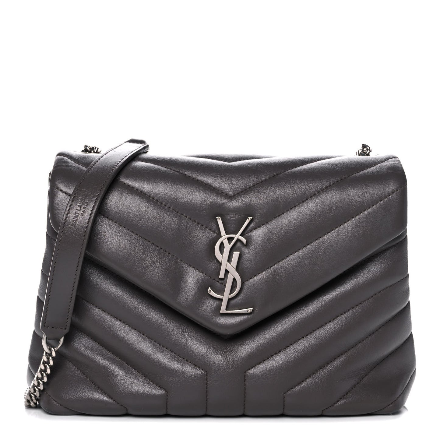 Calfskin Y Quilted Monogram Small Loulou Chain Satchel Earth