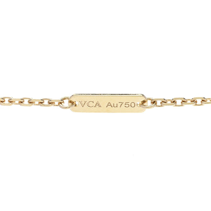 Van Cleef & Arpels 18K Yellow Gold Diamond Lapis Lazuli Small Rose De Noel Pendant Necklace 7 of 9