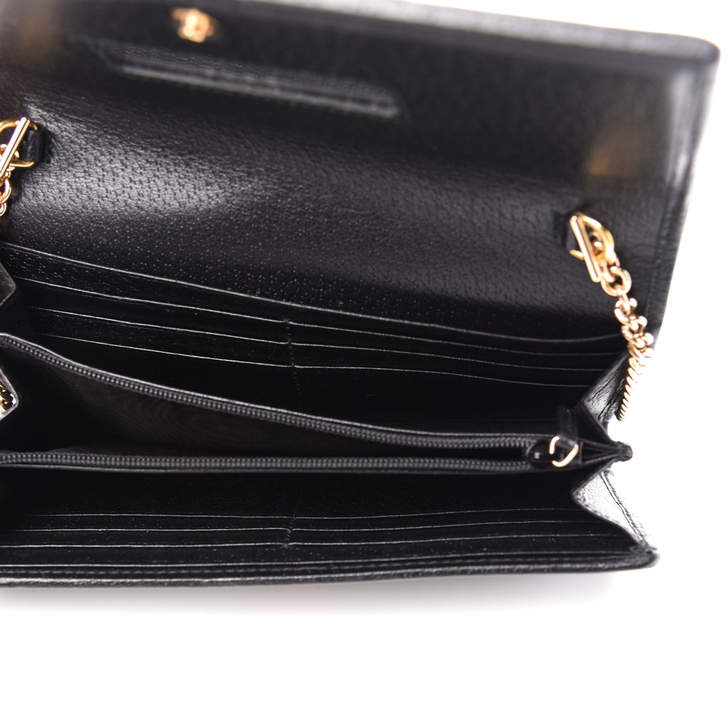 Gucci Calfskin Web Ophidia Wallet On Chain Black 5 of 11