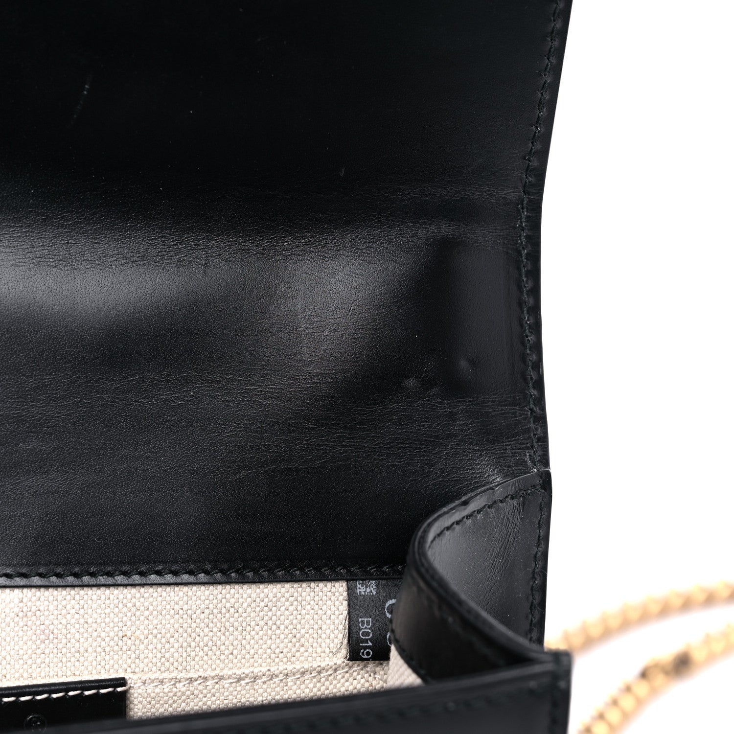 Gucci Knight Calfskin Small GG Marmont Chain Handle Bag Black 13 of 18