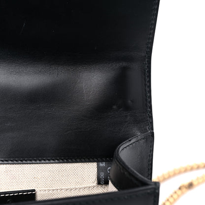 Gucci Knight Calfskin Small GG Marmont Chain Handle Bag Black 13 of 18