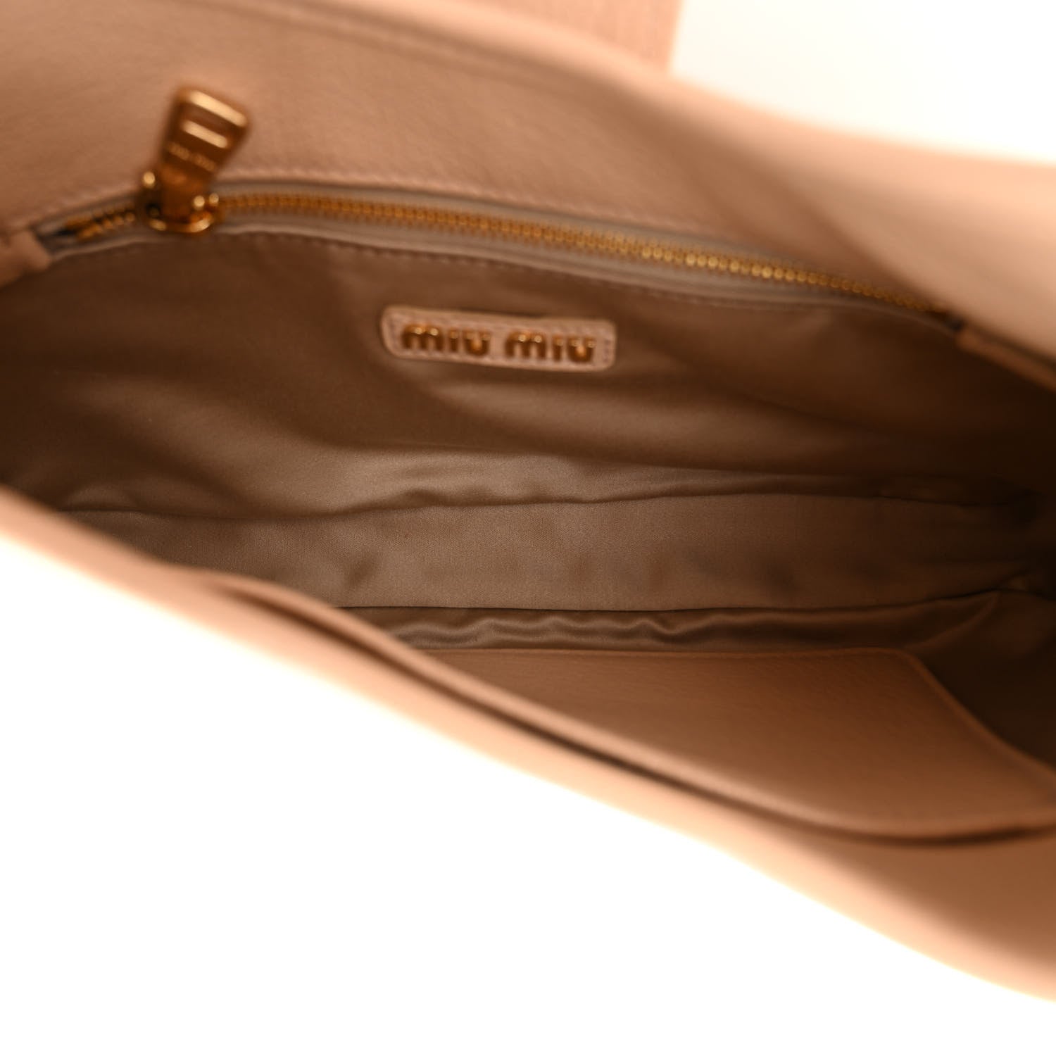 Miu Miu Calfskin Madras Hobo Bag Sabbia 5 of 9