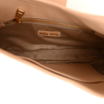 Miu Miu Calfskin Madras Hobo Bag Sabbia 5 of 9