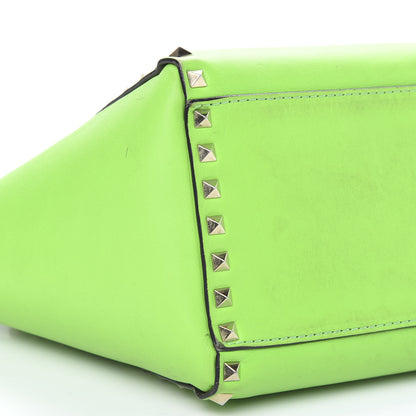 Valentino Garavani Vitello Small Rockstud Double Handle Tote Green Fluo 9 of 18