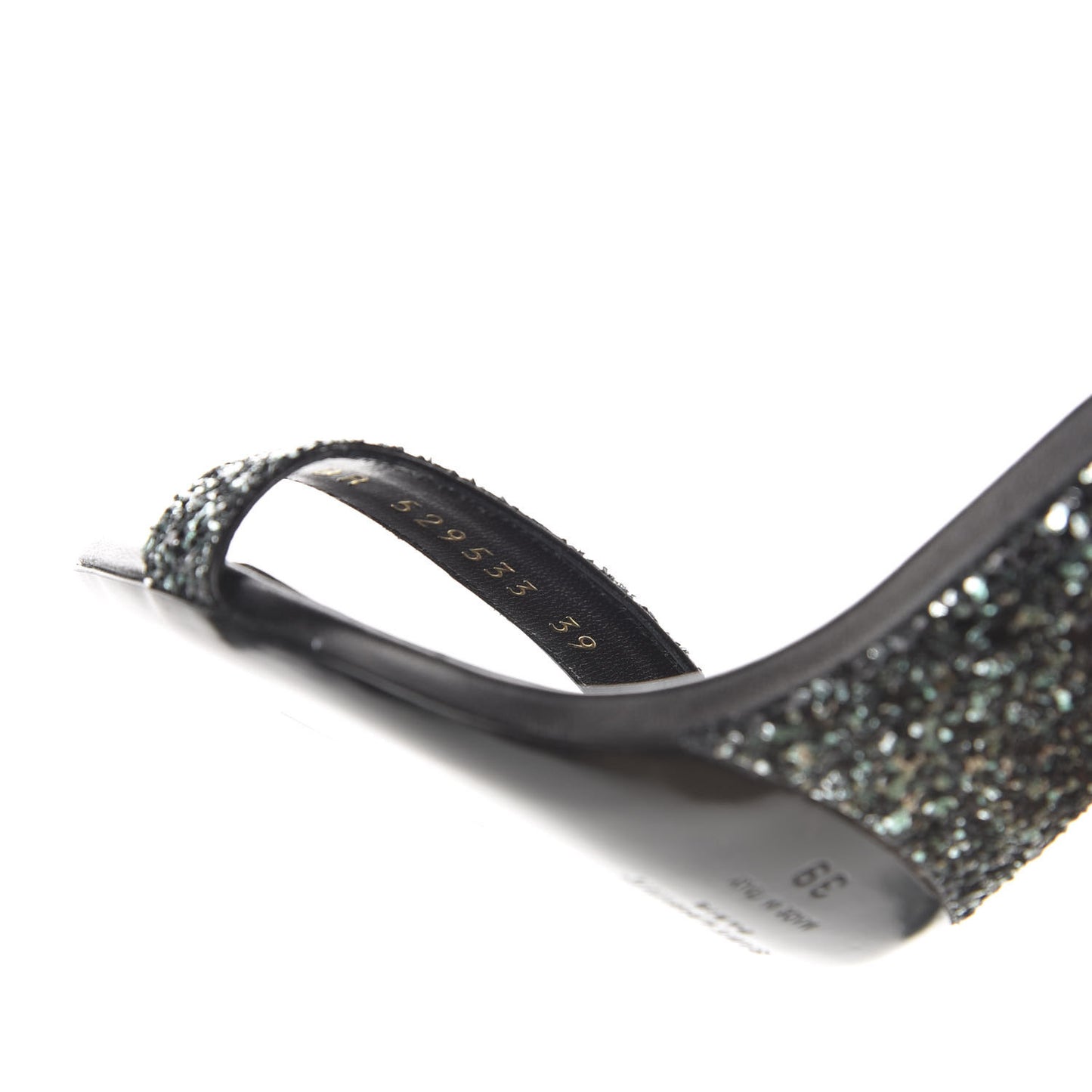 Glitter Amber 105 Ankle Strap Sandals 39 Black