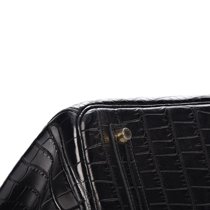 Hermes Matte Alligator Birkin 35 Black 29 of 30
