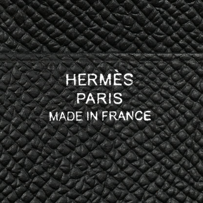 Hermes Epsom Bearn Gusset Wallet Black 10 of 12