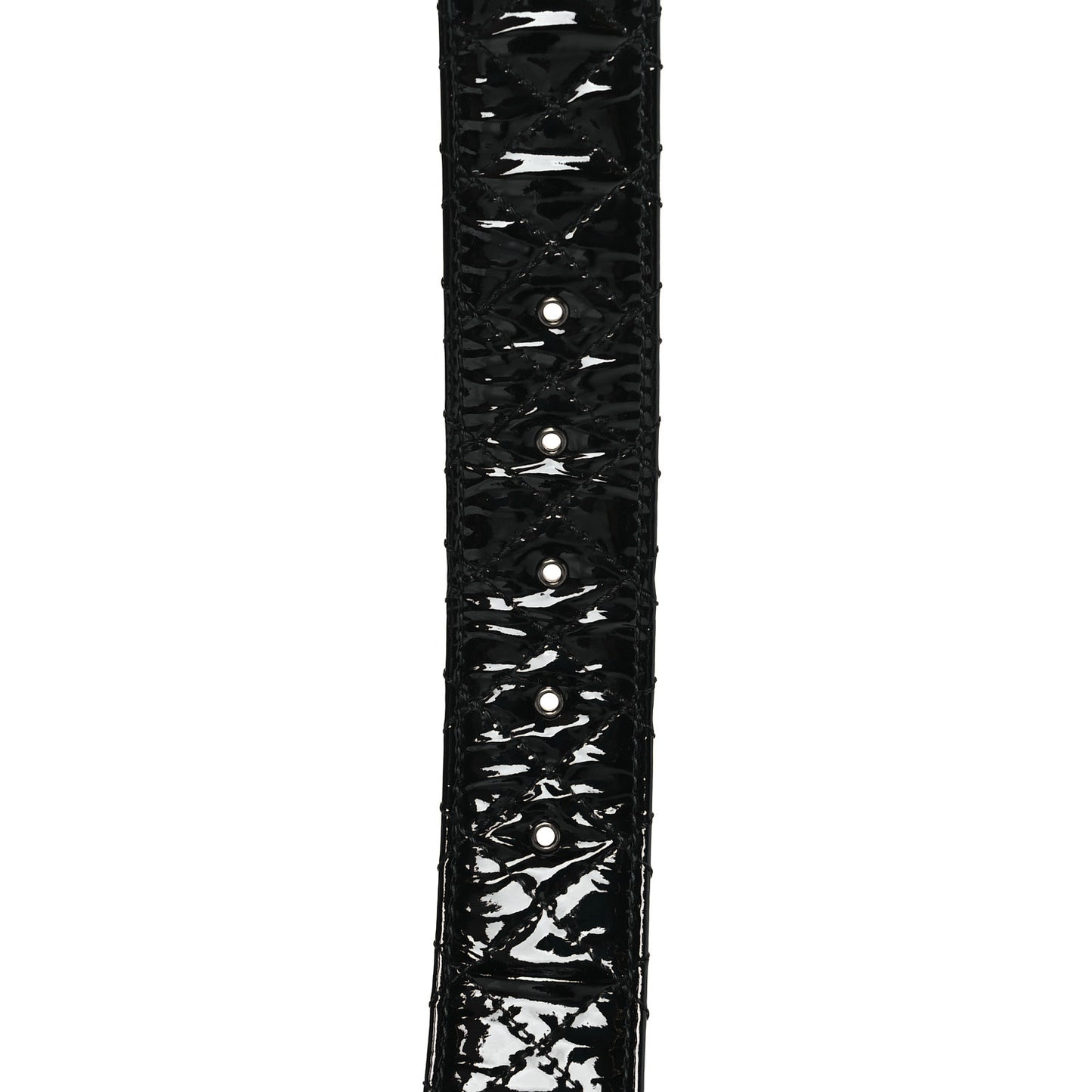 Patent Quilted CC Logo Wide Belt 90 36 Black