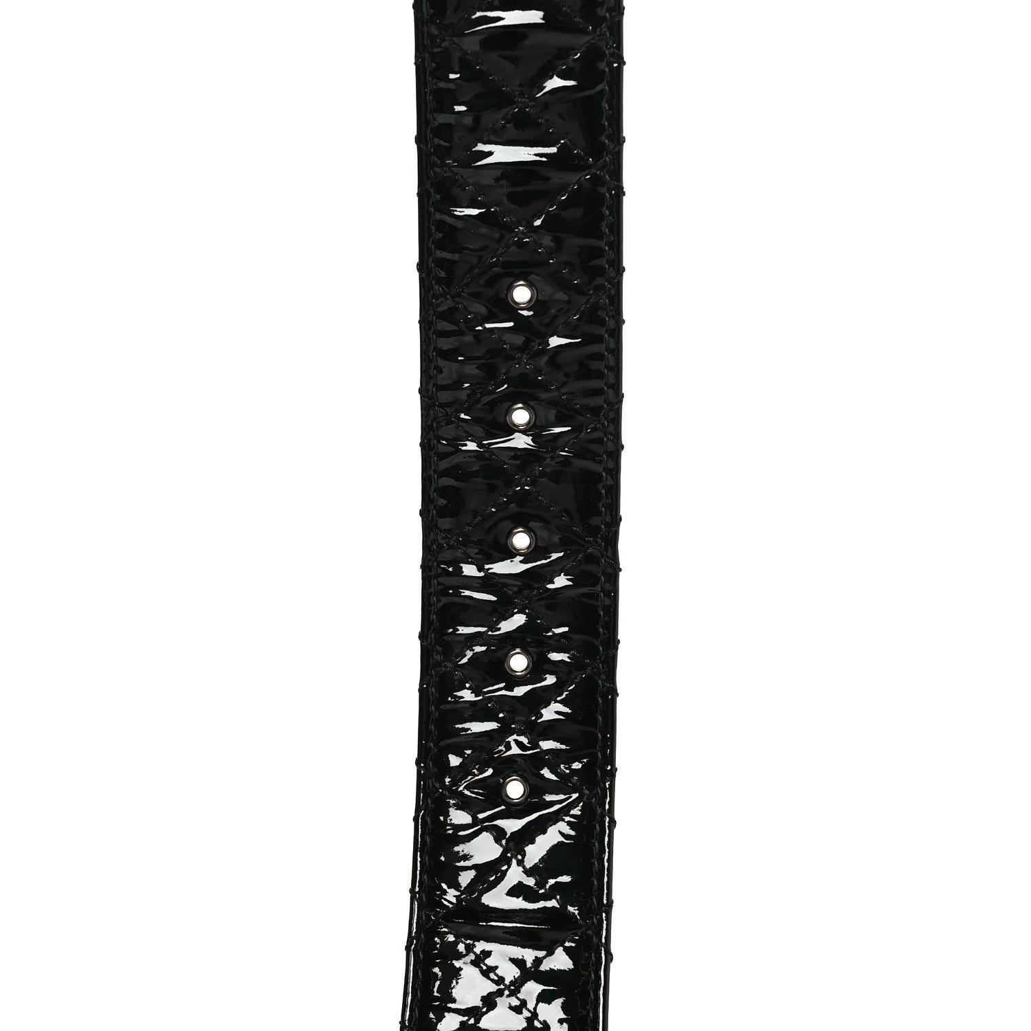 Chanel Patent Quilted CC Logo Wide Belt 90 36 Black 7 of 9