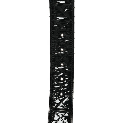 Chanel Patent Quilted CC Logo Wide Belt 90 36 Black 7 of 9