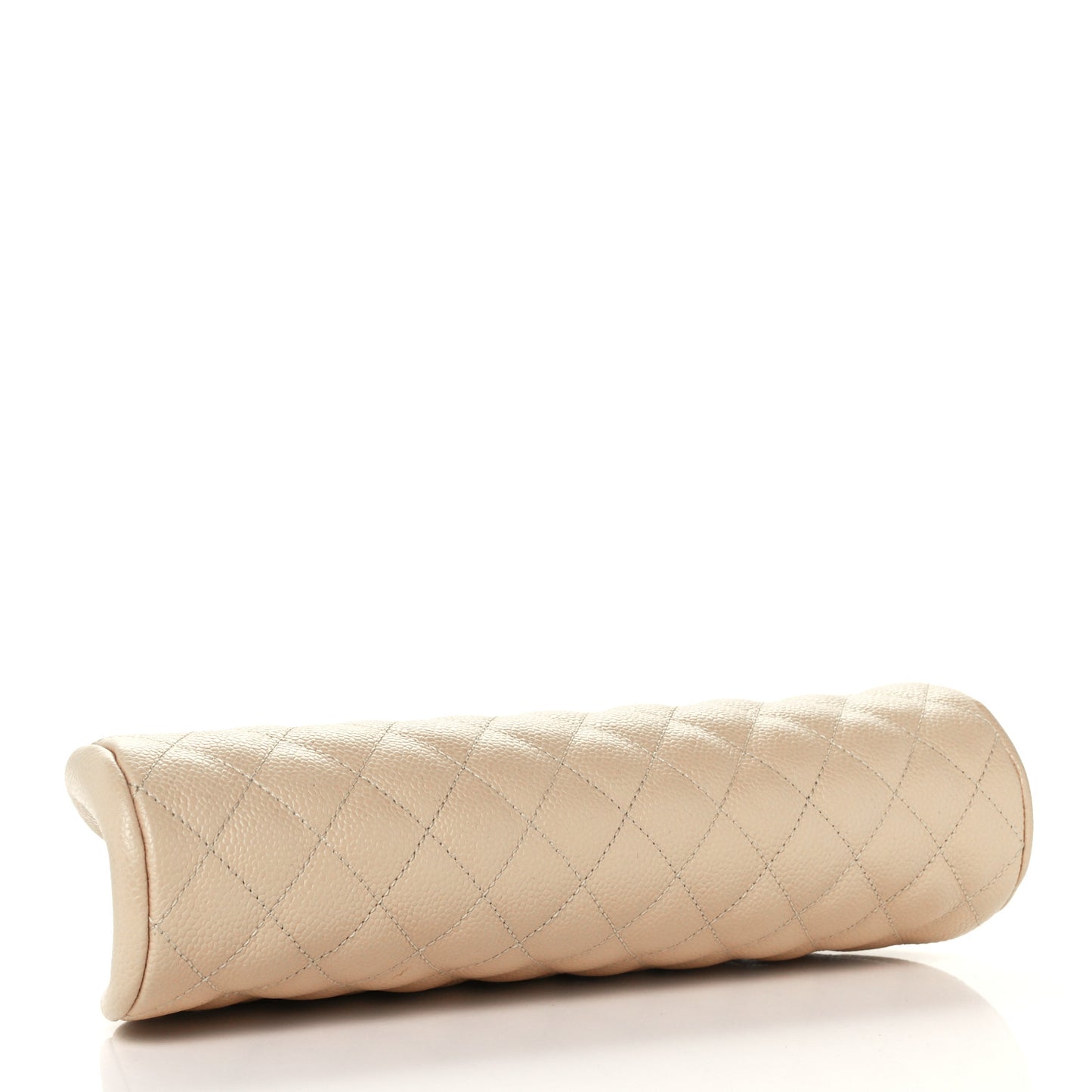 Caviar Quilted Timeless Clutch Beige