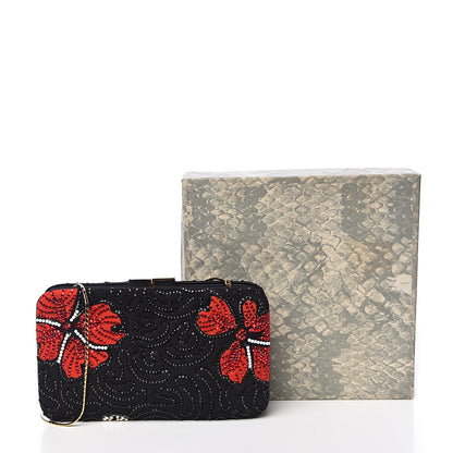 Judith Leiber Fabric Crystal Flower Clutch Black 17 of 17