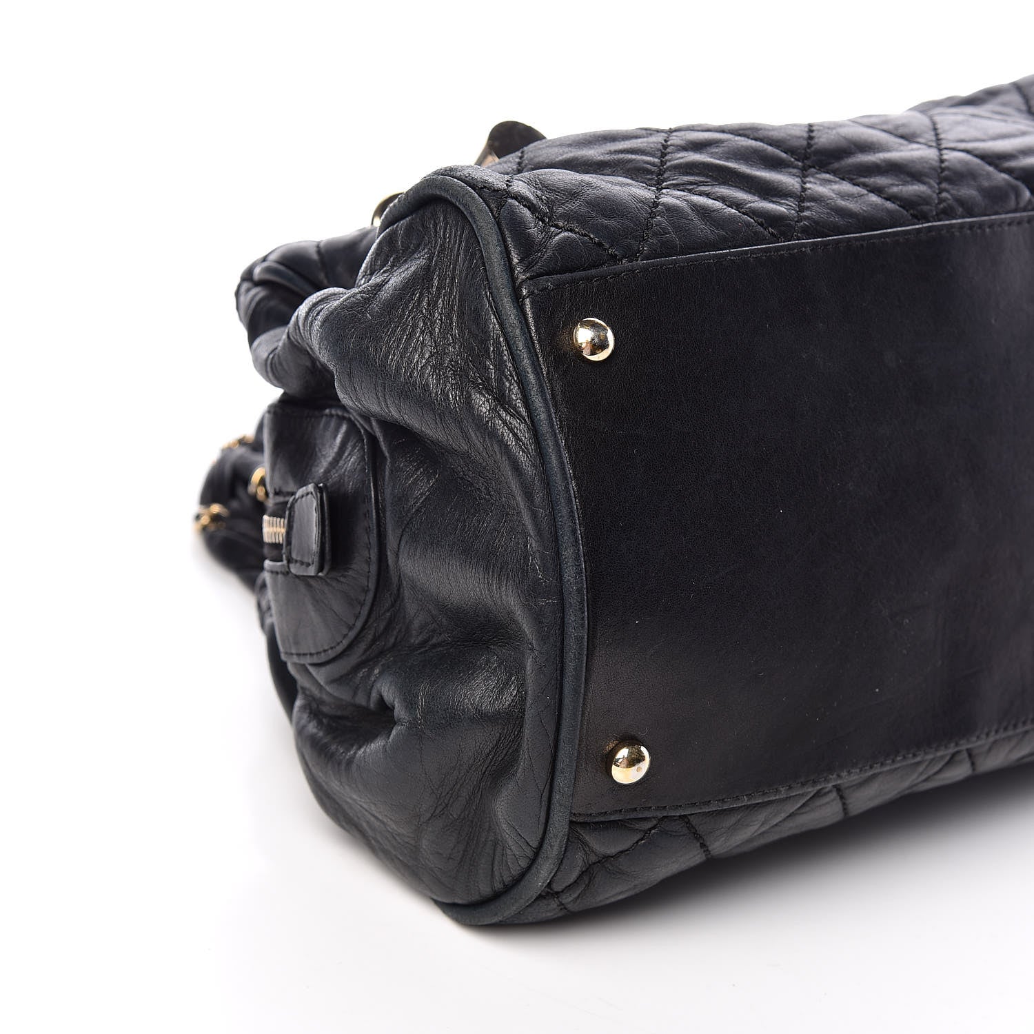 Chanel Distressed Lambskin Lady Braid Bowler Black 5 of 11