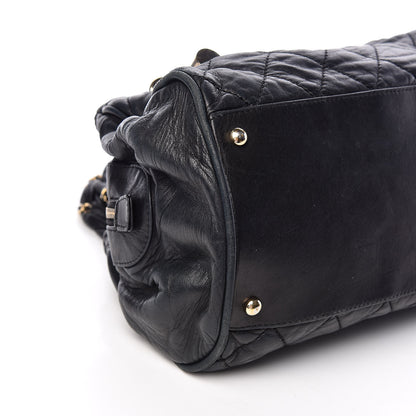 Chanel Distressed Lambskin Lady Braid Bowler Black 5 of 11