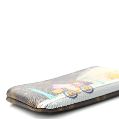 Louis Vuitton Monogram 2022 Christmas Animation Paris Key Pouch Pink 8 of 9