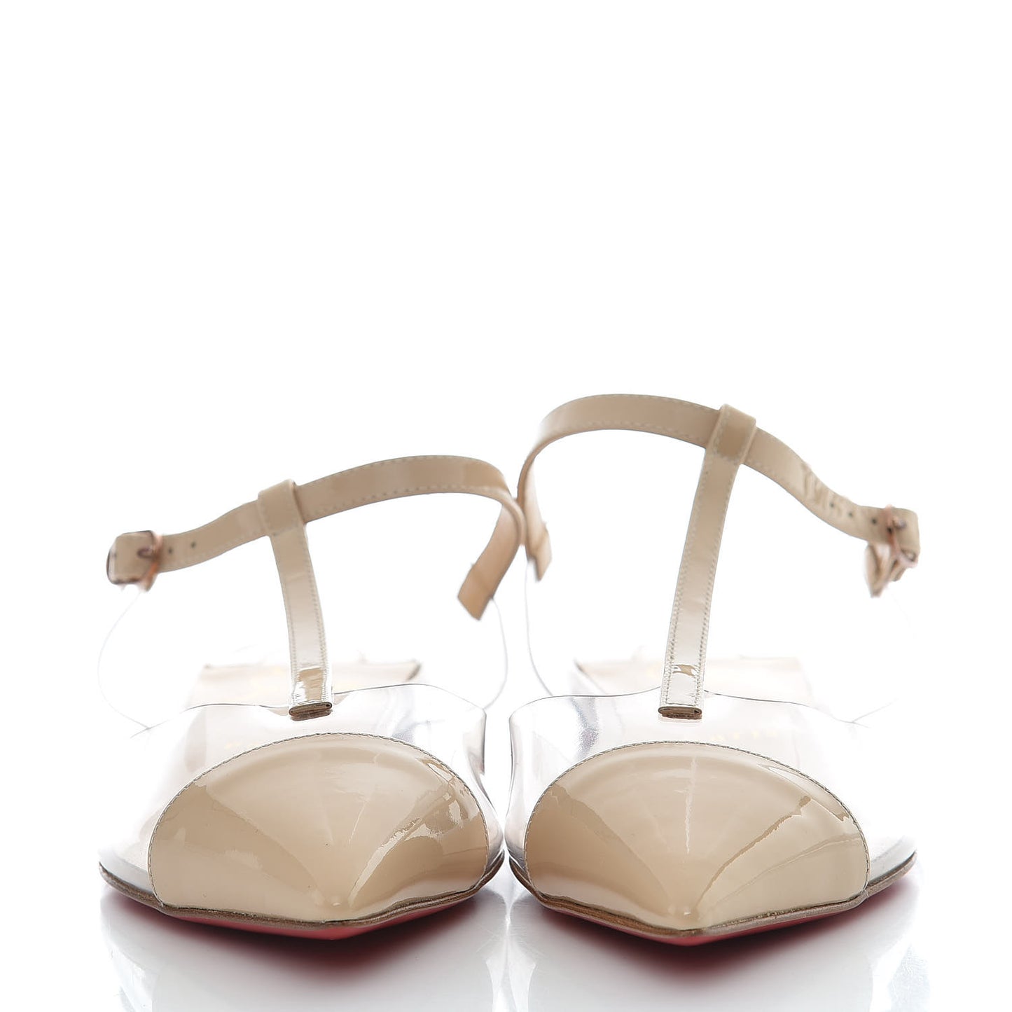 Patent PVC Nosy Flats 36.5 Nude Transparent