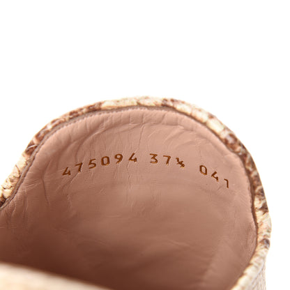 Gucci Straw Elaphe Womens Princetown Slippers 37.5 Natural Cream Brown 8 of 9
