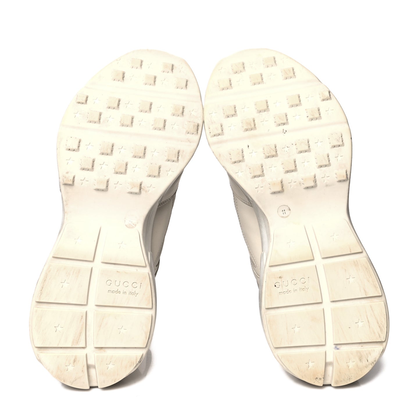 Calfskin Mouth Print Mens Rhyton Sneakers 11 Ivory