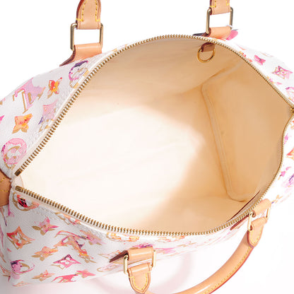 Louis Vuitton Watercolor Aquarelle Speedy 35 White 5 of 7