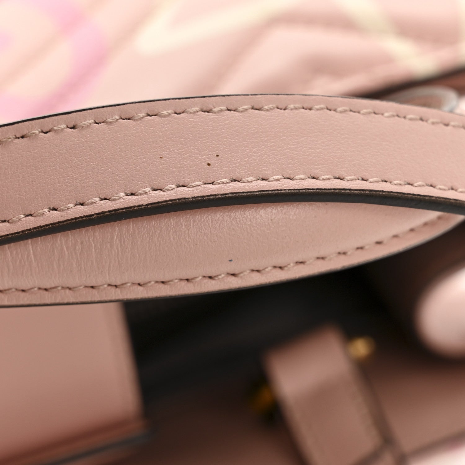 Gucci Calfskin Matelasse GucciGhost Small GG Marmont Tote Perfect Pink Rosa Ivory 13 of 15