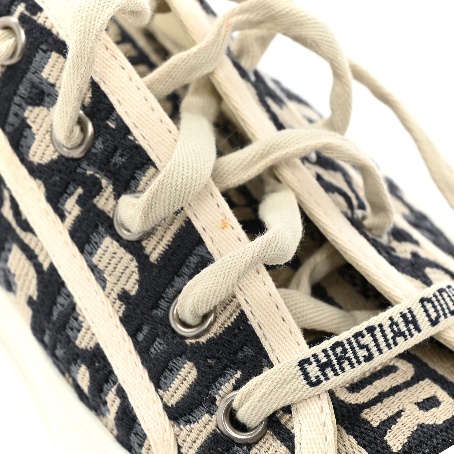 Christian Dior Canvas Oblique Walk'N'Dior Low Top Sneakers 38.5 Deep Blue 13 of 13