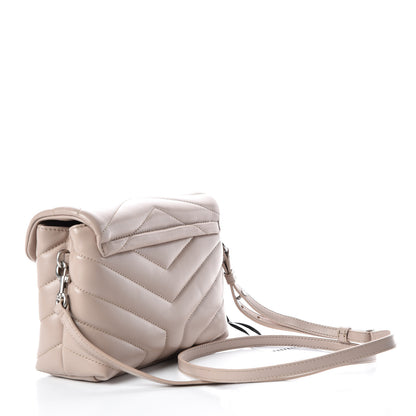 Saint Laurent Calfskin Y Quilted Monogram Toy Loulou Crossbody Bag Nude Powder 3 of 8