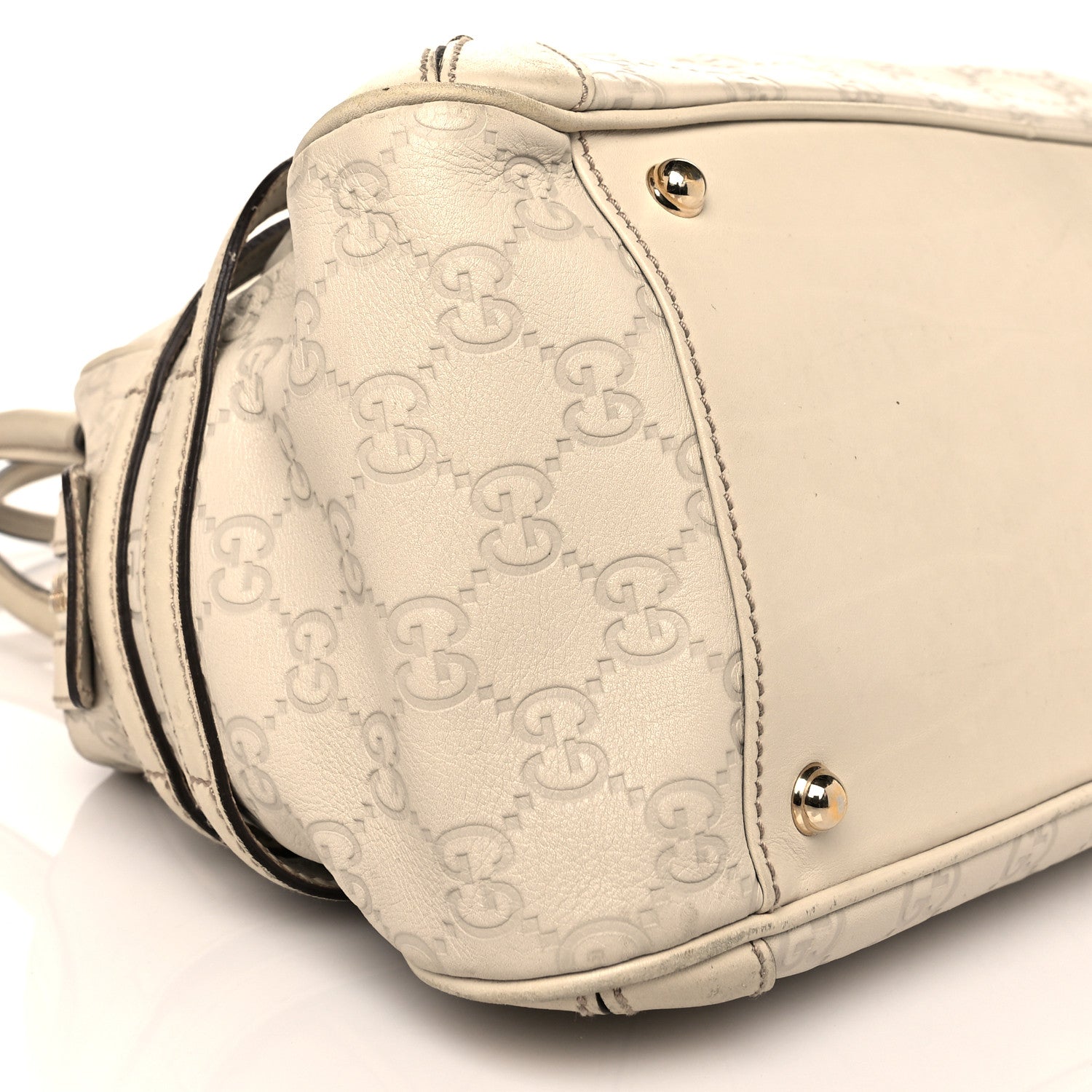 Gucci Guccissima Large Wave Boston Off White 9 of 14