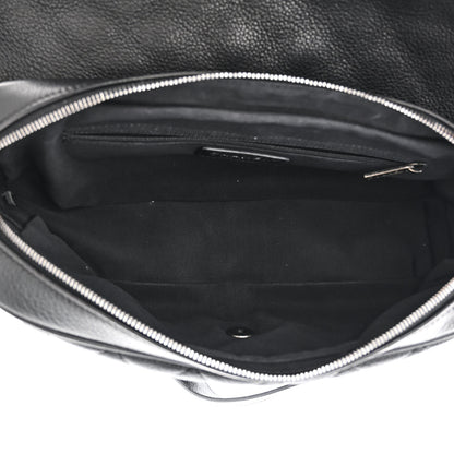 Chanel Grained Calfskin Quilted Medium Casual Rock Flap Black 5 of 13