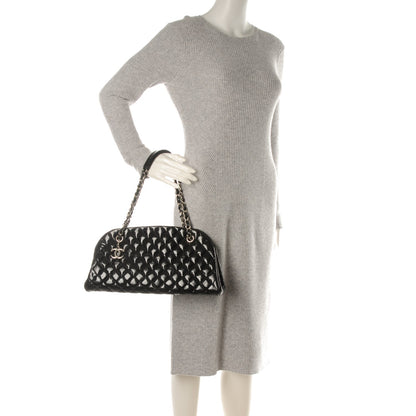 Chanel Glazed Calfskin Quilted Medium Just Mademoiselle Black 2 of 7