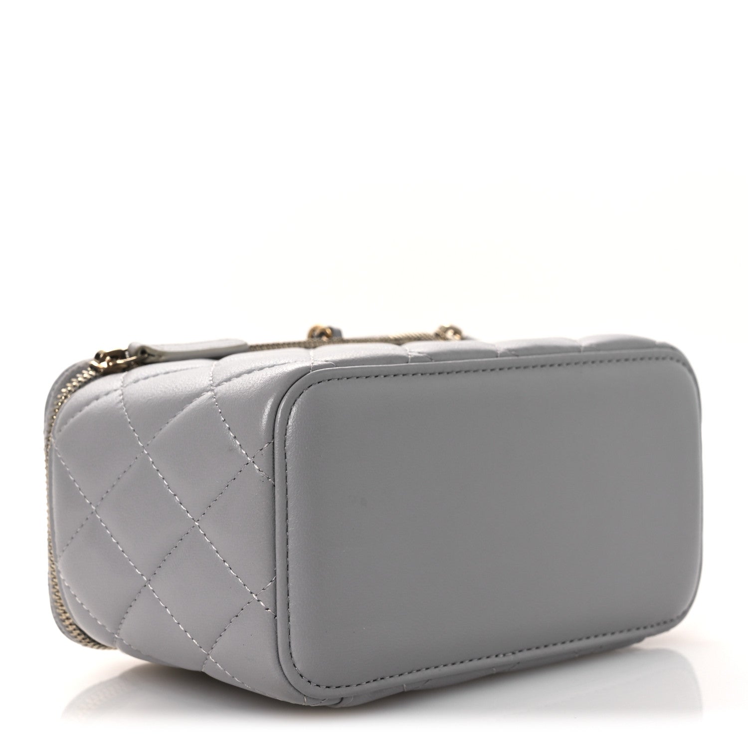 Chanel Lambskin Quilted Small Pearl Crush Vanity Case With Chain Chanel Lambskin Quilted Small Pearl Crush Vanity Case With Chain