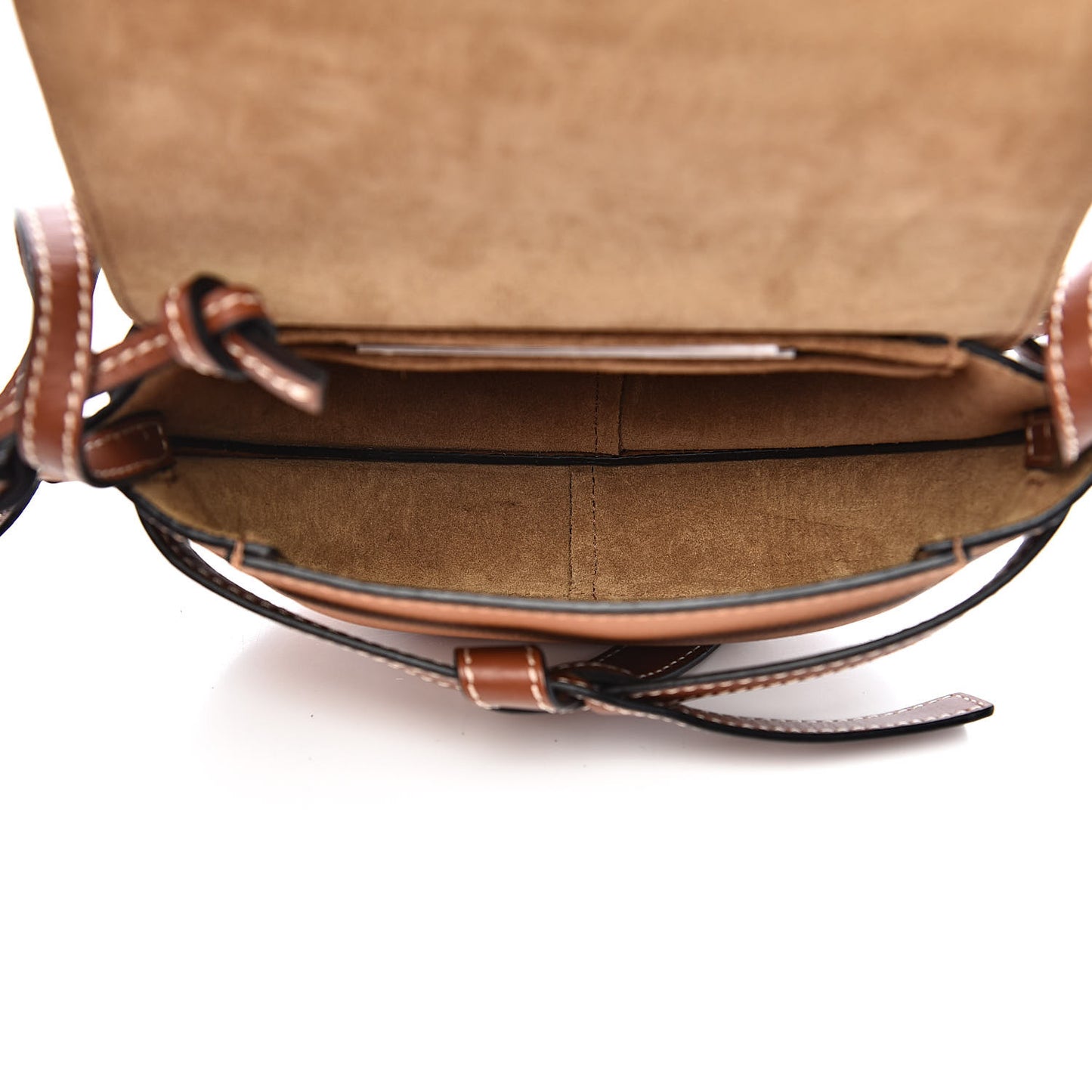 Grained Calfskin Mini Gate Crossbody Bag Caramel Pecan