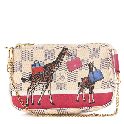 Louis Vuitton Damier Azur 2017 Christmas Animation Mini Pochette Accessories 1 of 8