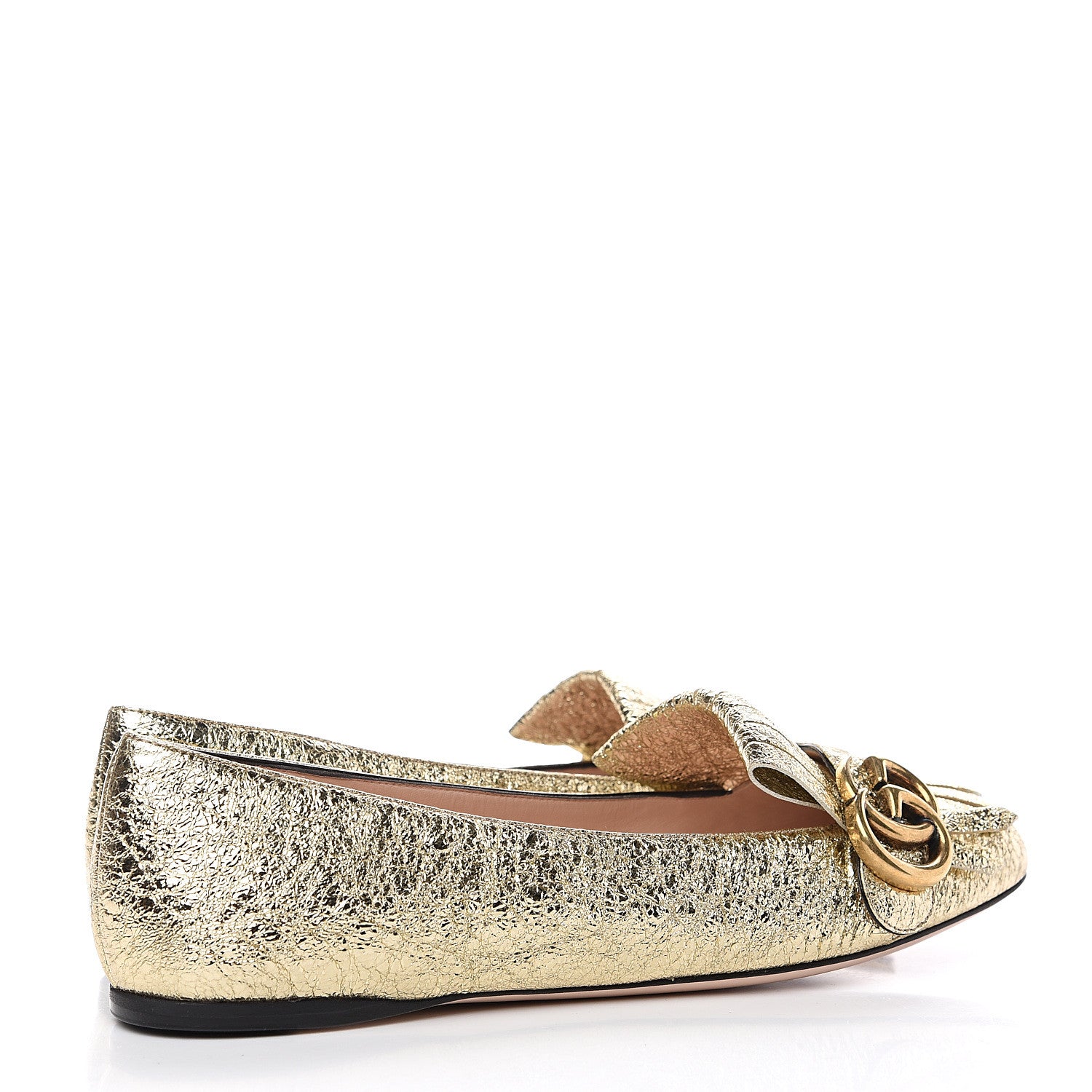 Gucci Galassia GG Marmont Fringe Flats 37 Platino 4 of 9