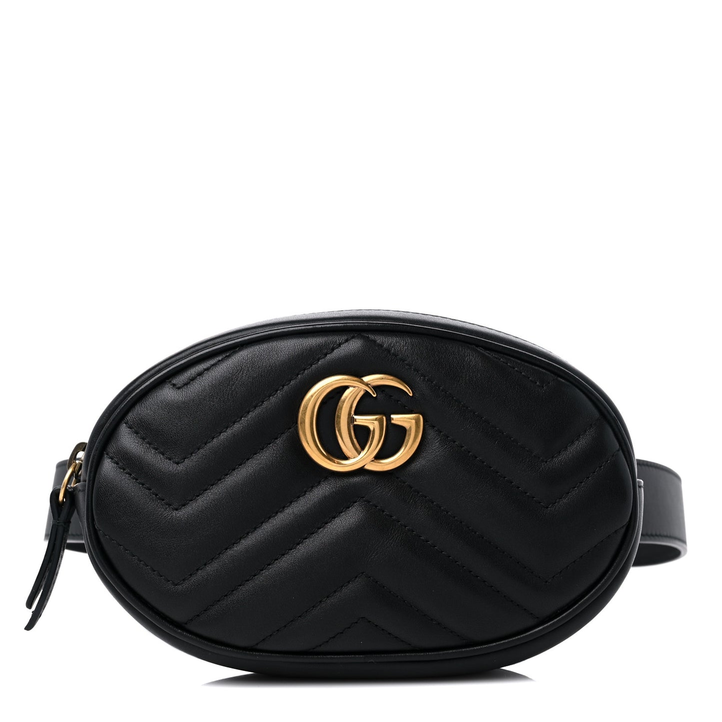 Calfskin Matelasse GG Marmont Belt Bag 85 34 Black