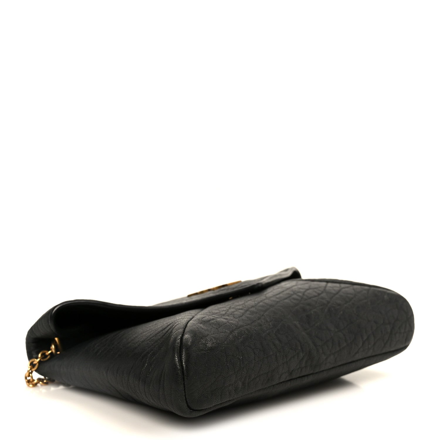 Saint Laurent Supple Lambskin Small Cassandre Chain Pouch Black 4 of 10