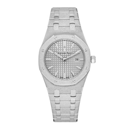 Audemars Piguet 18K White Gold 33mm Royal Oak Frosted Quartz Watch 67653BC.GG.1263BC.01 1 of 5