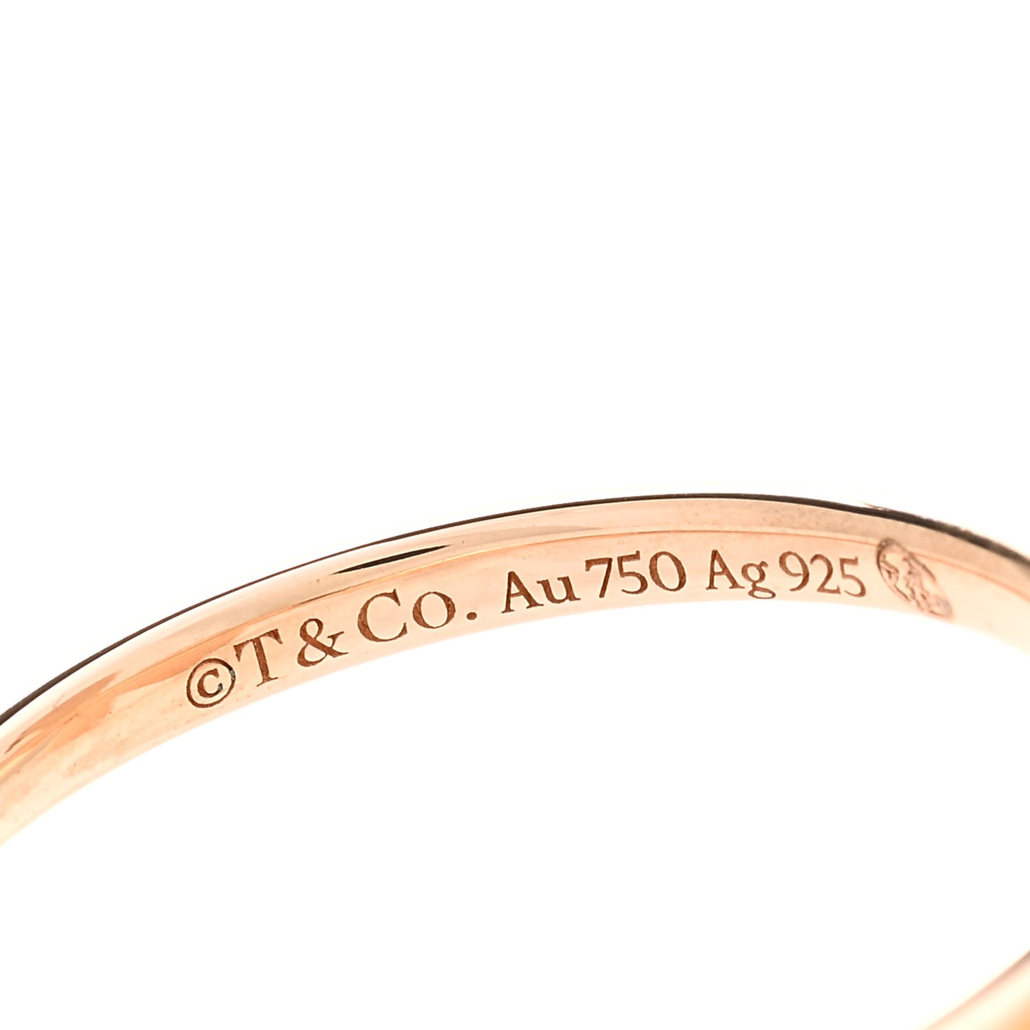 18K Rose Gold Sterling Silver Return to Tiffany Love Bugs Butterfly Ring 52 6