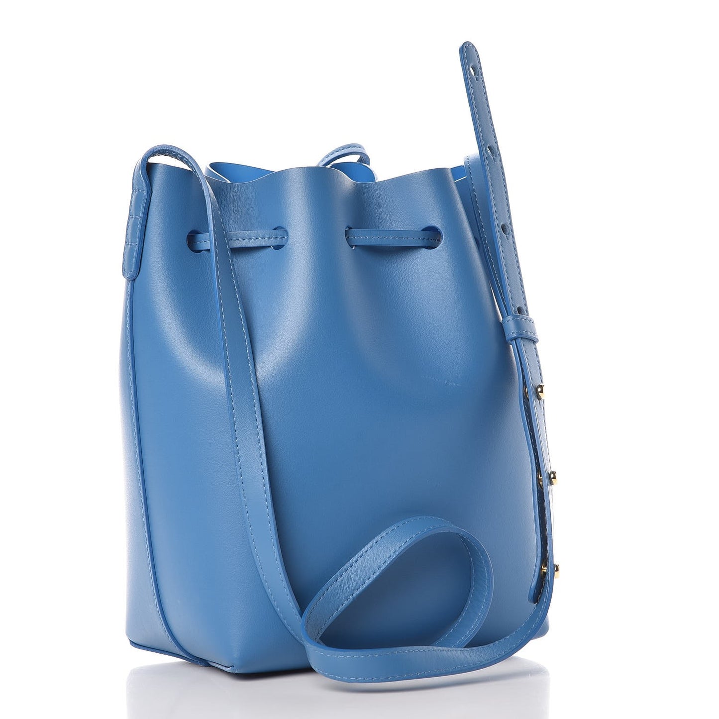 Calfskin Mini Bucket Bag Sea Blue