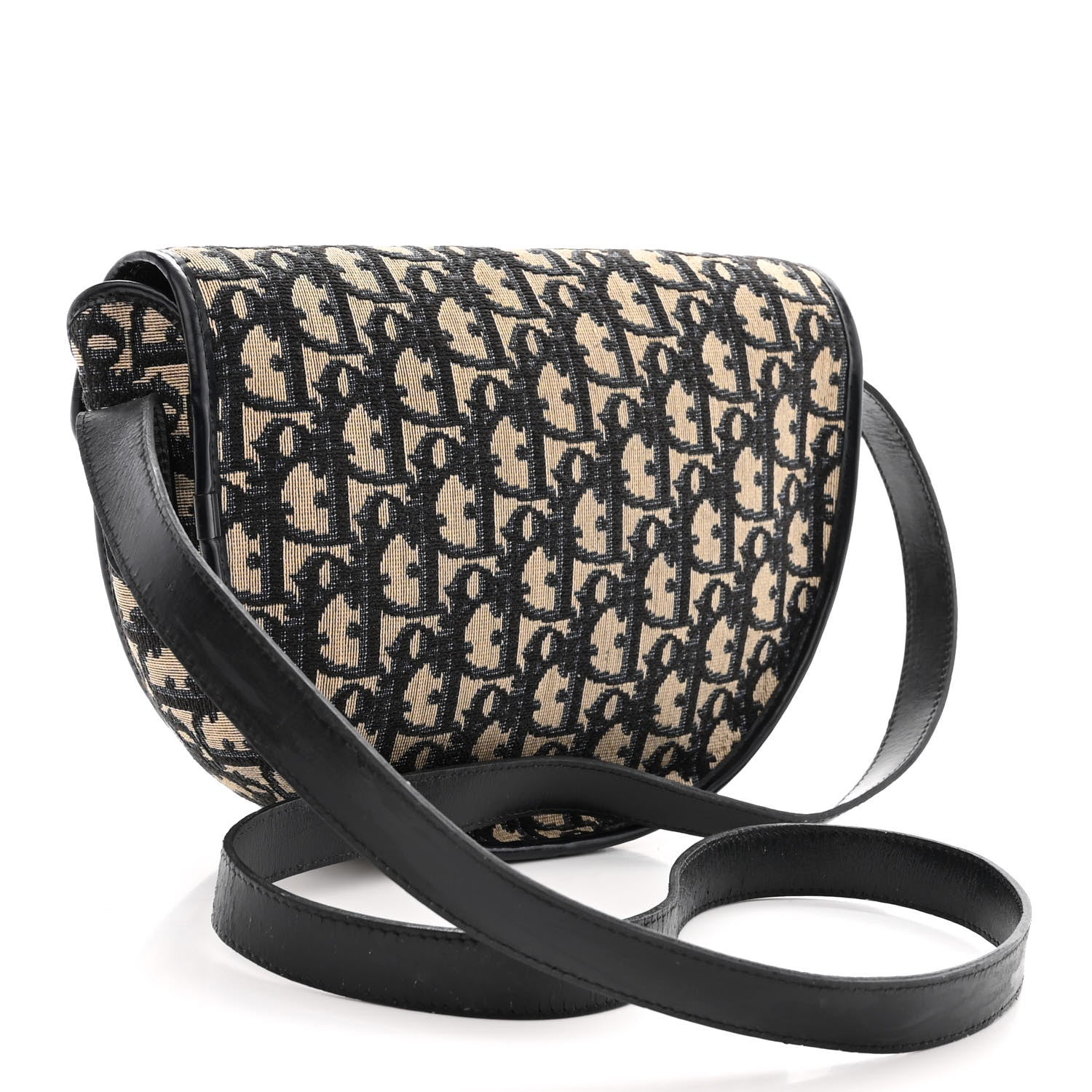 Christian Dior Monogram Flap Bag Navy 3 of 13