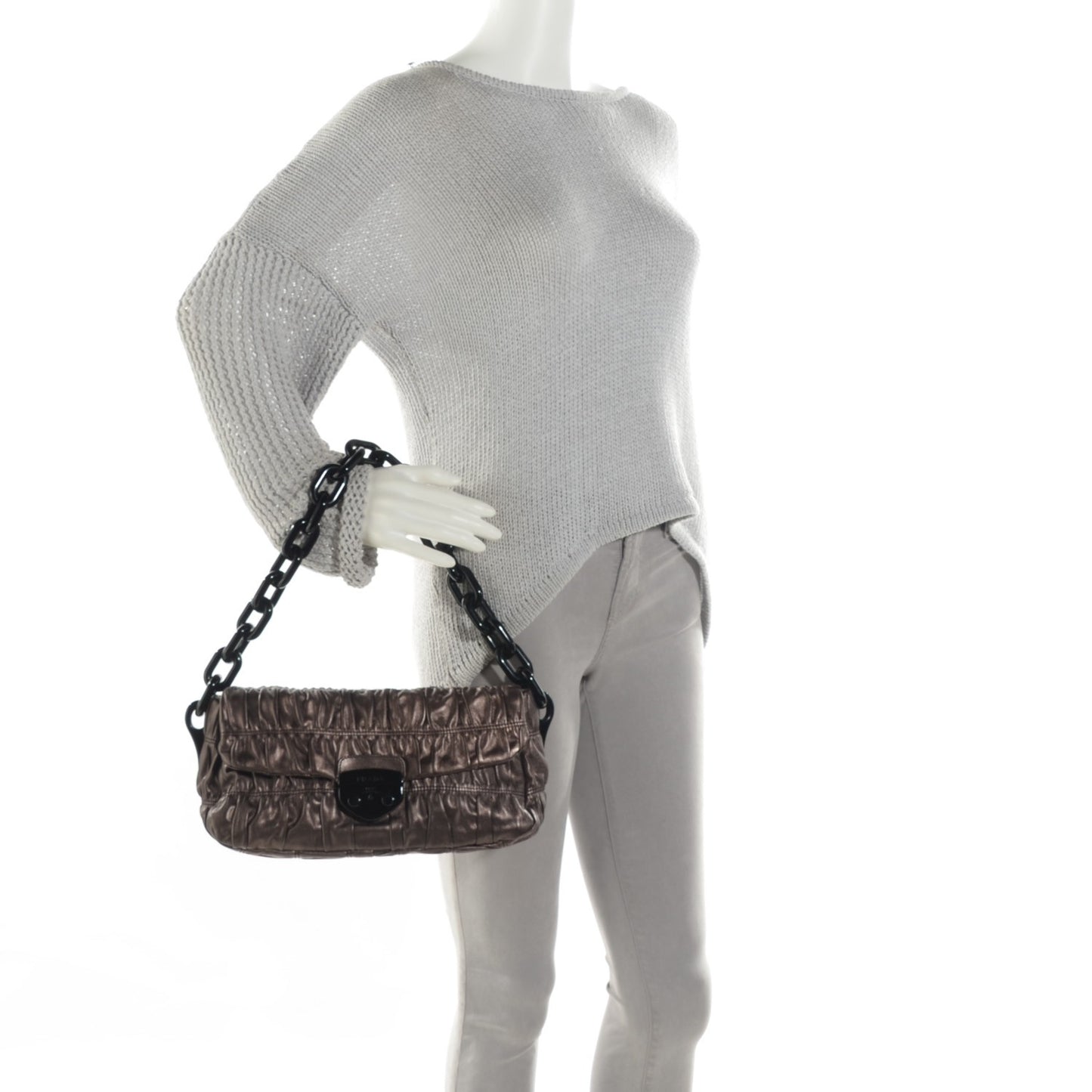 Nappa Gaufre Mordore Shoulder Bag