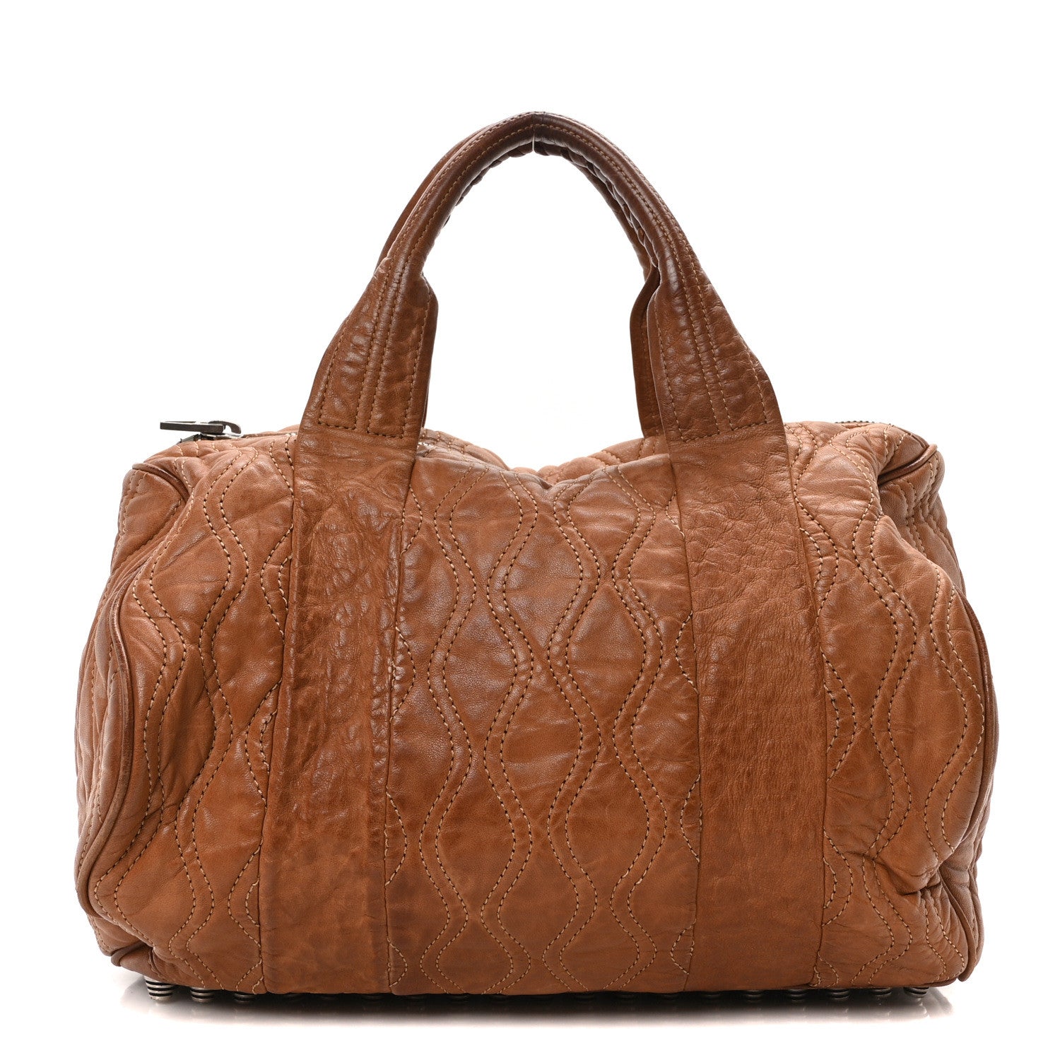 Alexander Wang Lambskin Quilted Rocco Duffel Brown 1 of 9