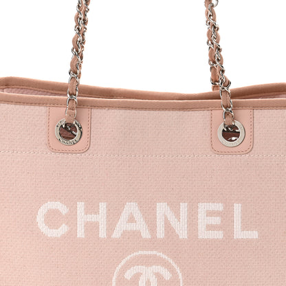 Chanel Canvas Small Deauville Tote Rose Pink 8 of 13