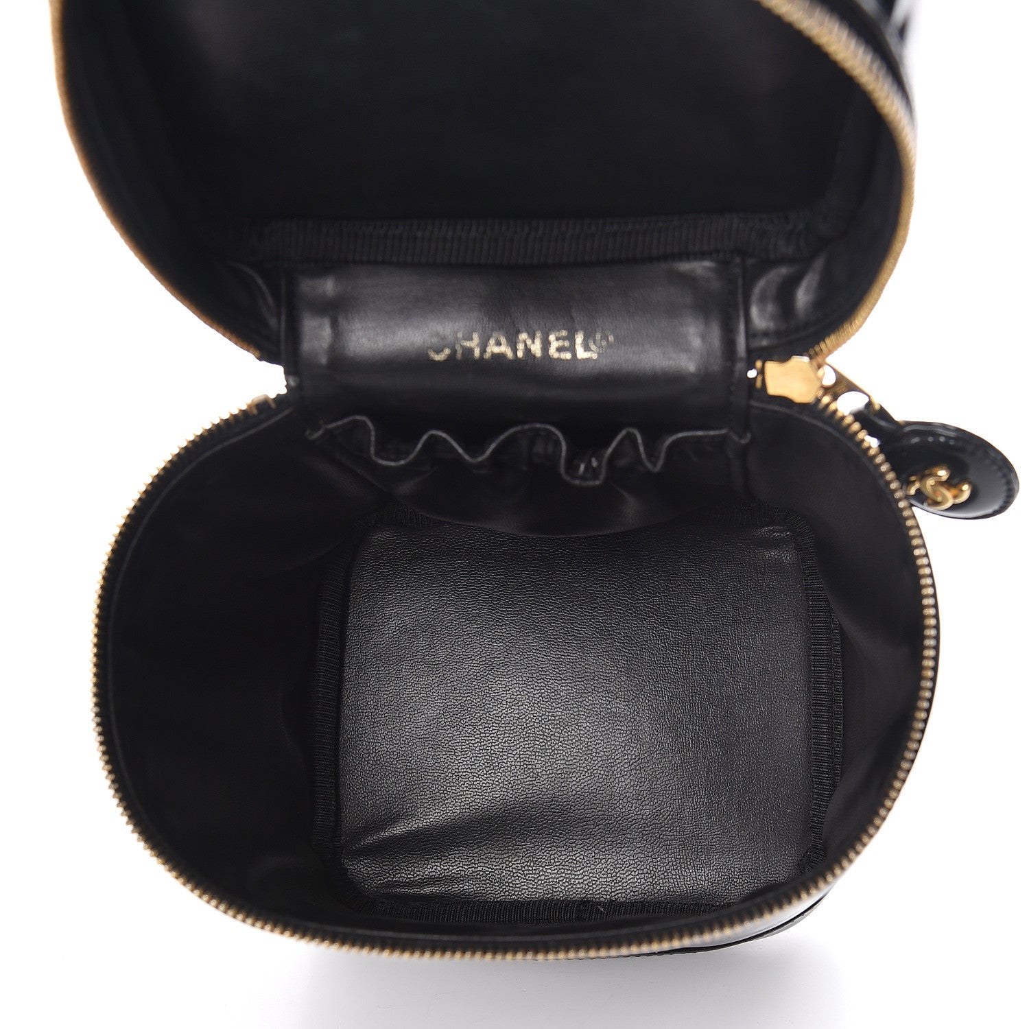 Chanel Patent Vanity Cosmetic Case Black 5 of 10