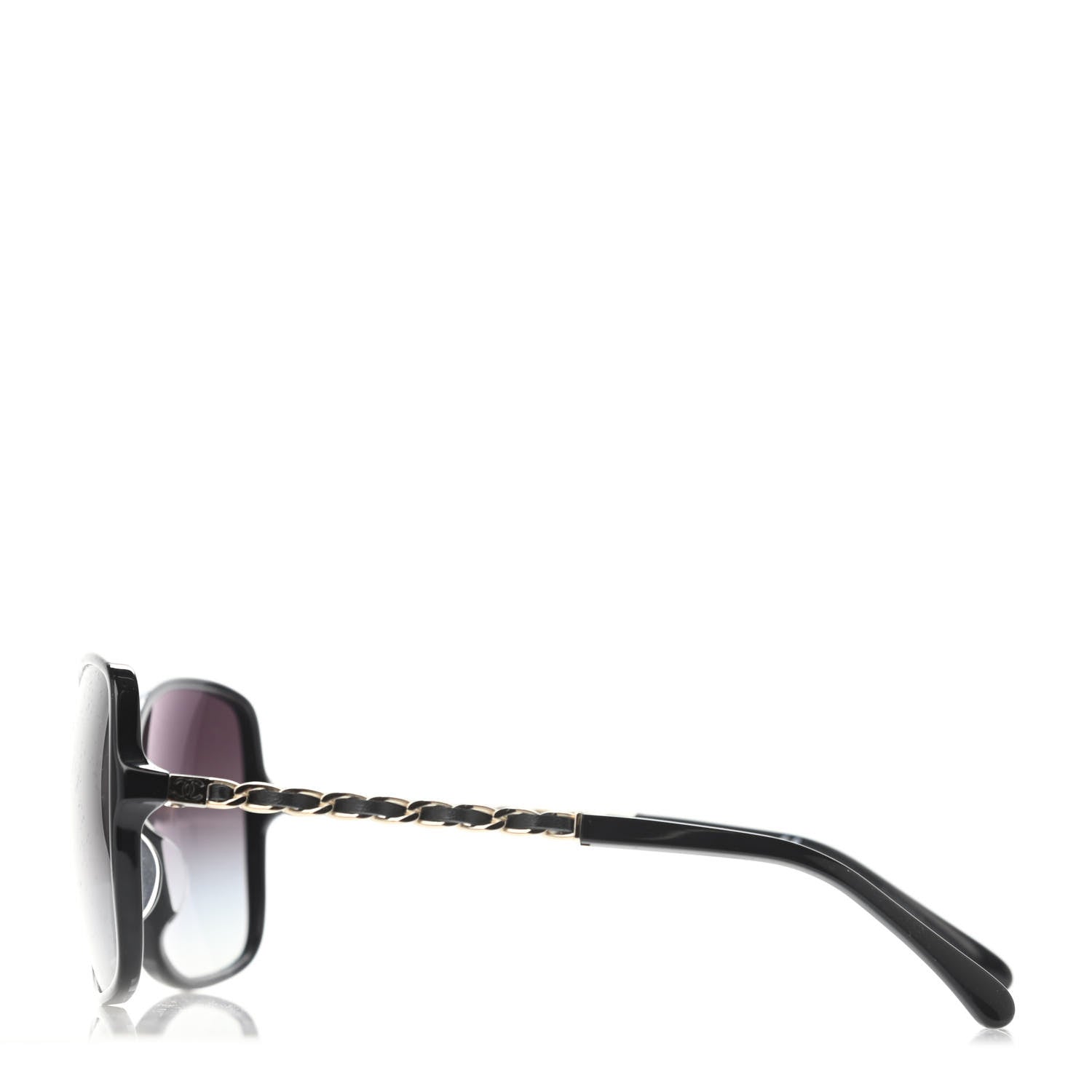 Chanel Lambskin Square Chain Sunglasses 5210-Q Black 3 of 4