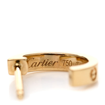 Cartier 18K Yellow Gold Small LOVE Hoop Earrings 4 of 5
