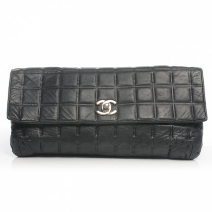 Chanel Lambskin Square Quilted Clutch Black 1 of 9